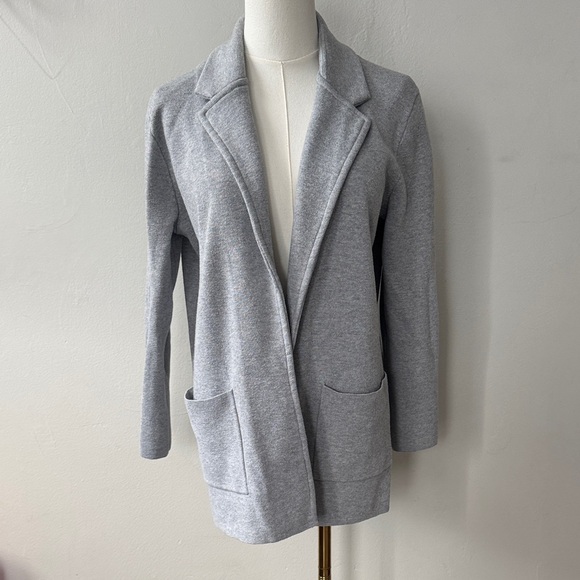 Magaschoni Jackets & Blazers - Magaschoni Medium Gray Cotton Wool Knit Blend Blazer – Versatile & Comfortable